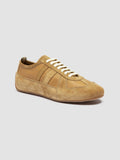 SUBSIDE 102 - Sneaker Basse in Pelle e Pelle Scamosciata Beige - thumb image 3,side view