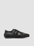 SUBSIDE 104_W - Sneaker Basse in Pelle e Pelle Scamosciata Nera - thumb image 1,side view