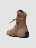 SUBSIDE 105_W - Sneaker Alte in Pelle e Pelle Scamosciata Marrone - thumb image 4,side view