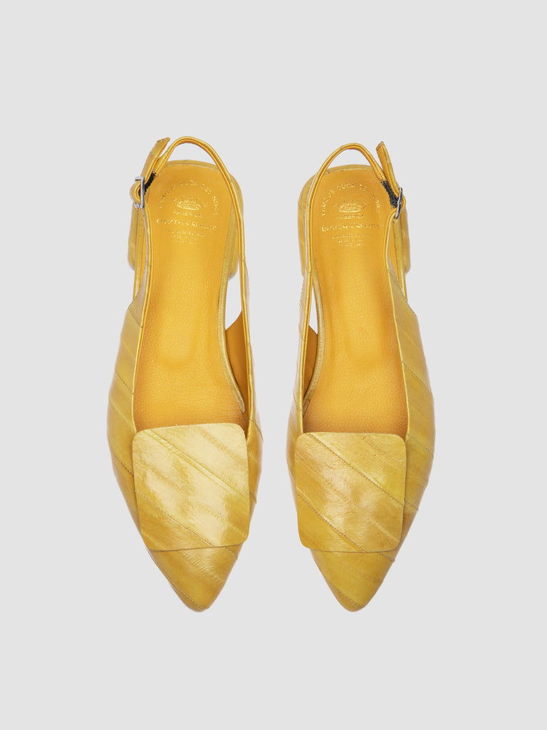 SUE 007 - Sandali Slingback in Pelle Gialla