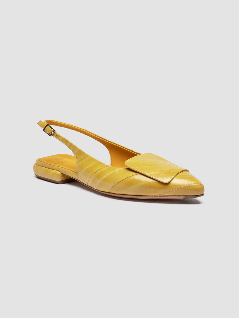 SUE 007 - Sandali Slingback in Pelle Gialla