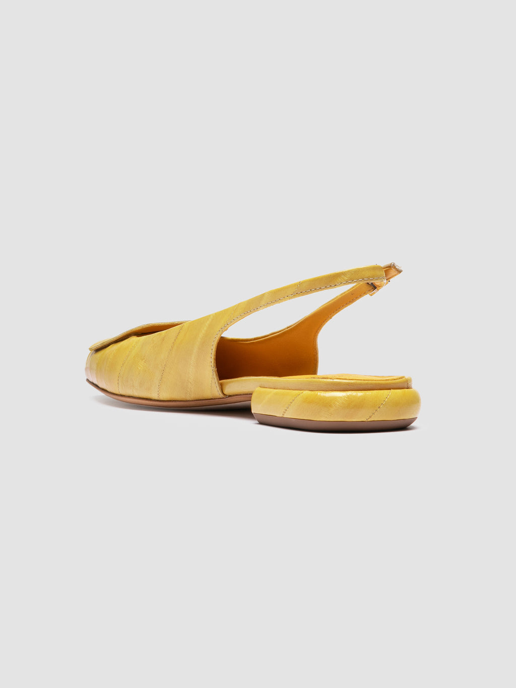 SUE 007 - Sandali Slingback in Pelle Gialla - image 4,side view