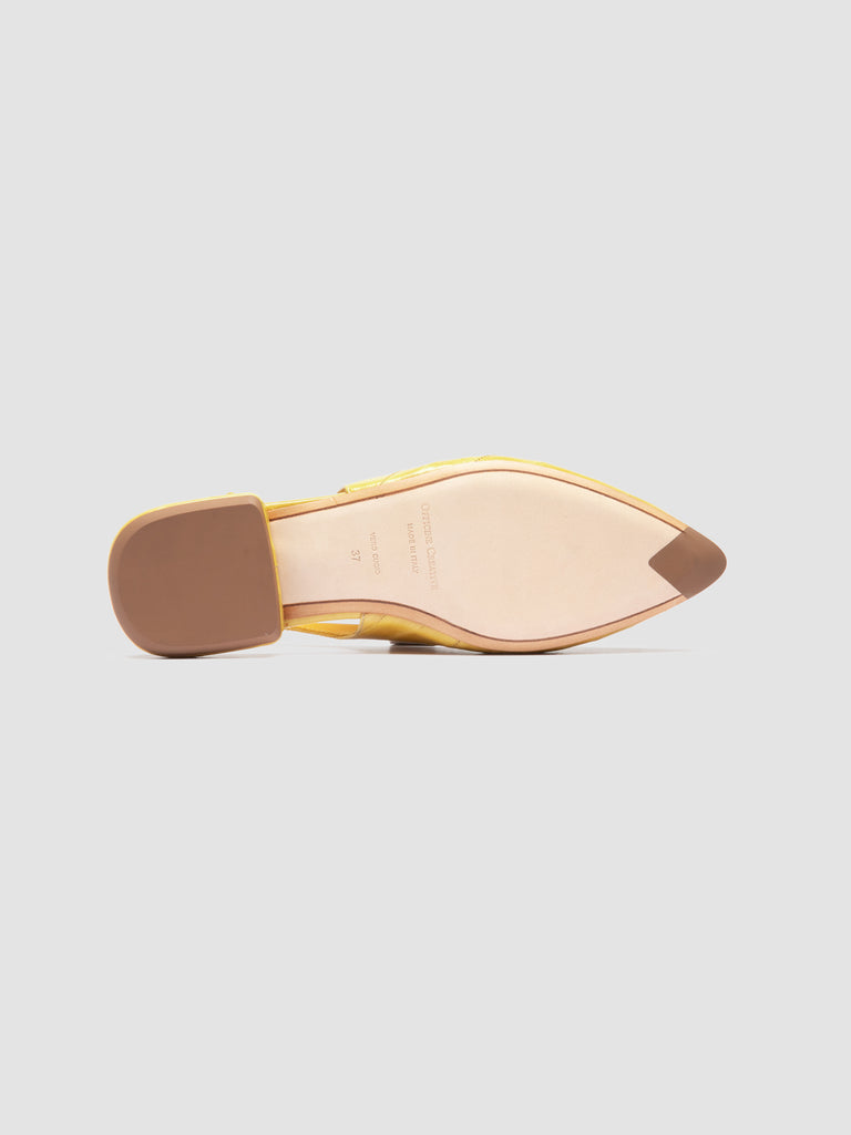 SUE 007 - Sandali Slingback in Pelle Gialla