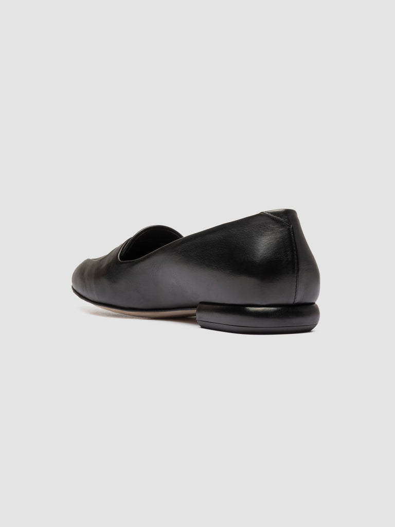 SUE 009 - Black leather Penny Loafers