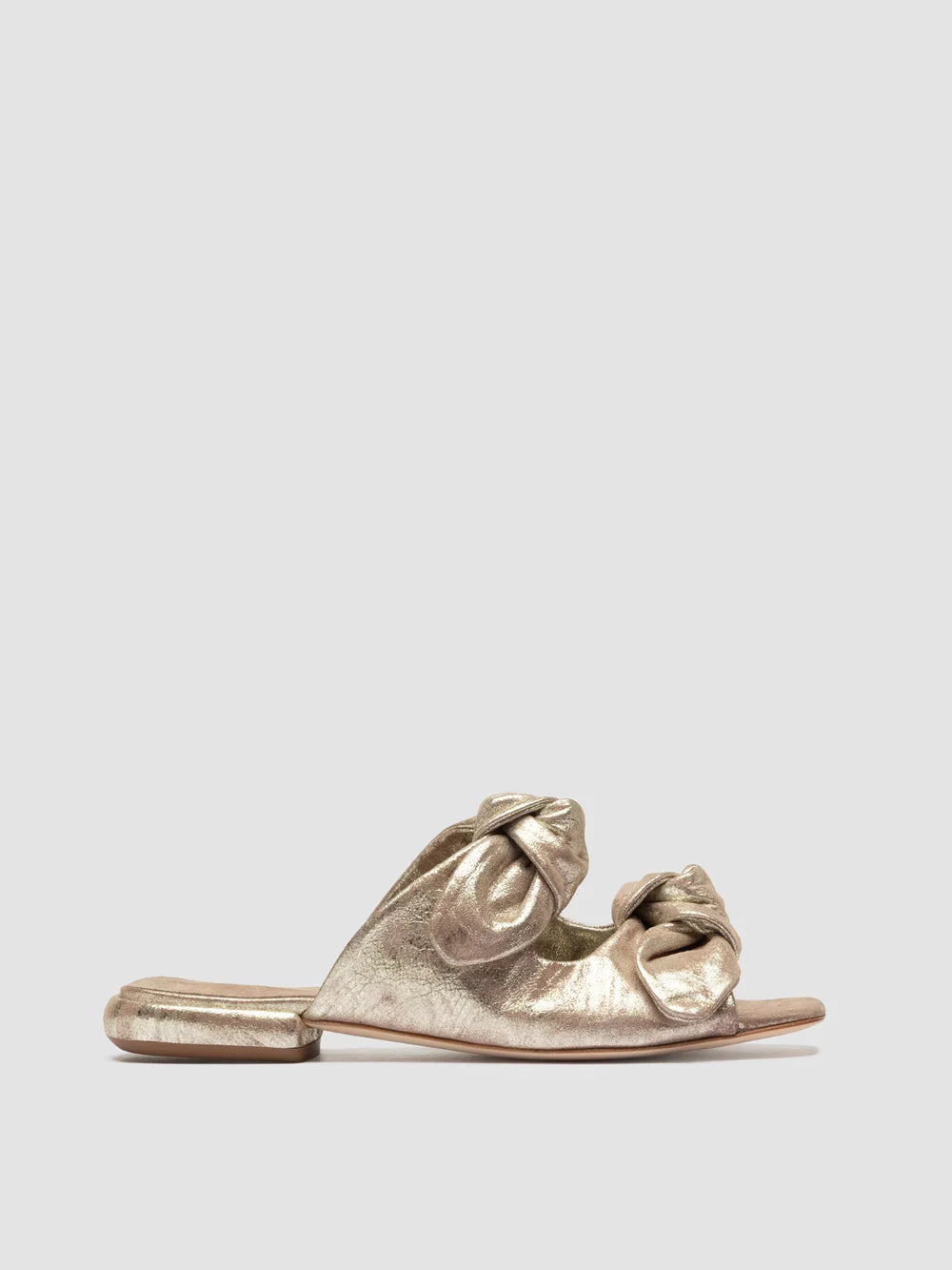 SUKI 006 - Sandali in Pelle Color Oro - image 1,side view