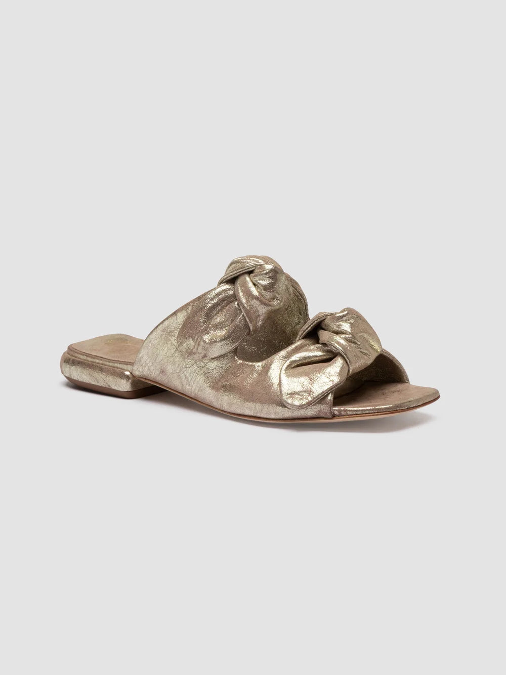 SUKI 006 - Sandali in Pelle Color Oro - image 3,side view