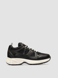 SUPURBIA 101 - Black Leather Low Top Sneakers - thumb image 1,side view
