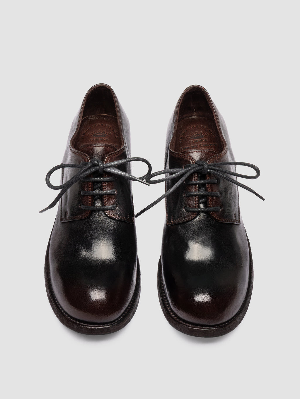 THUBBLE 101 - Scarpe Derby in Pelle Nera - image 2,side view