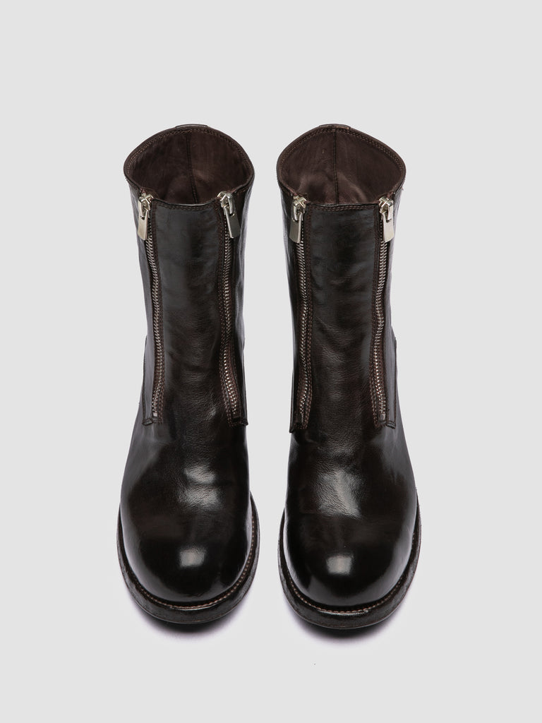 THUBBLE 105 - Brown Leather Zipped Boots