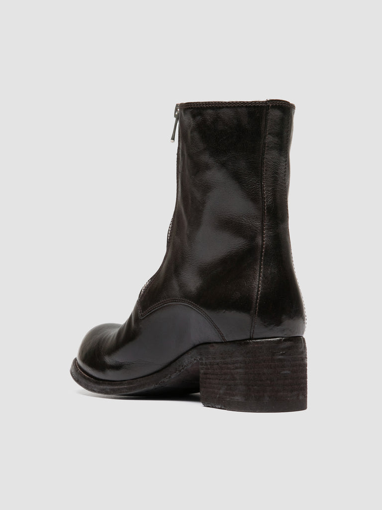 THUBBLE 105 - Brown Leather Zipped Boots