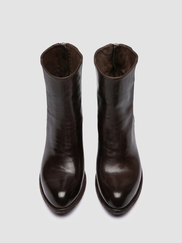 WADE 013 - Brown Leather Zipped Boots