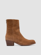 WADE 013 - Stivaletti con Zip in Pelle Scamosciata Marrone