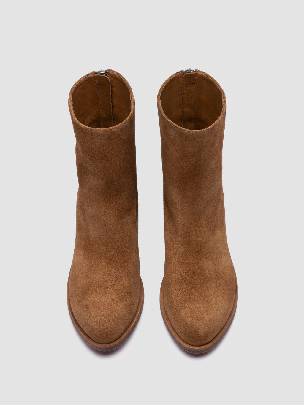 WADE 013 - Brown Suede Zipped Boots - image 2,side view