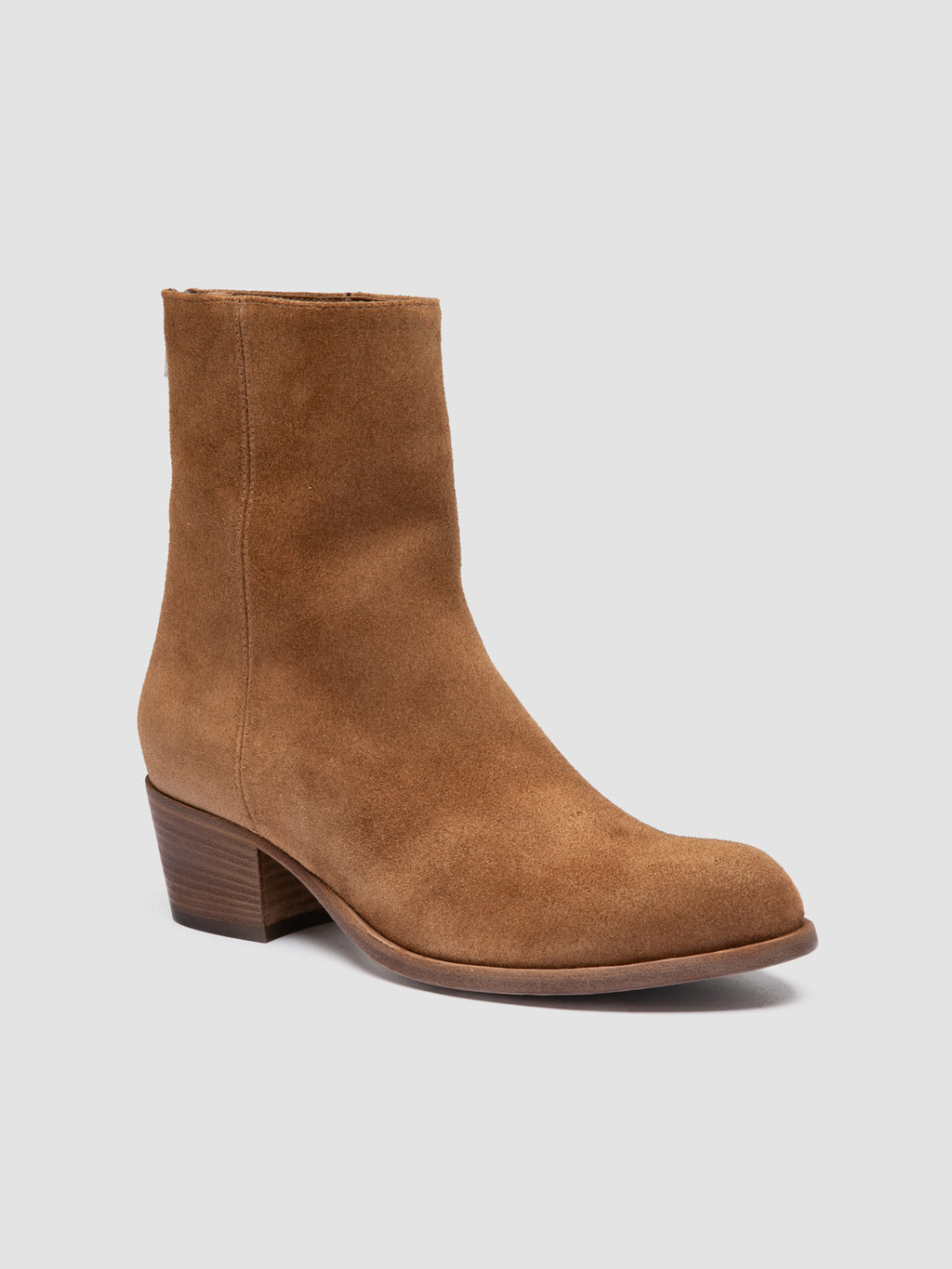 WADE 013 - Brown Suede Zipped Boots - image 3,side view