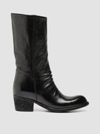 WADE 014 - Stivali con Zip in Pelle Nera