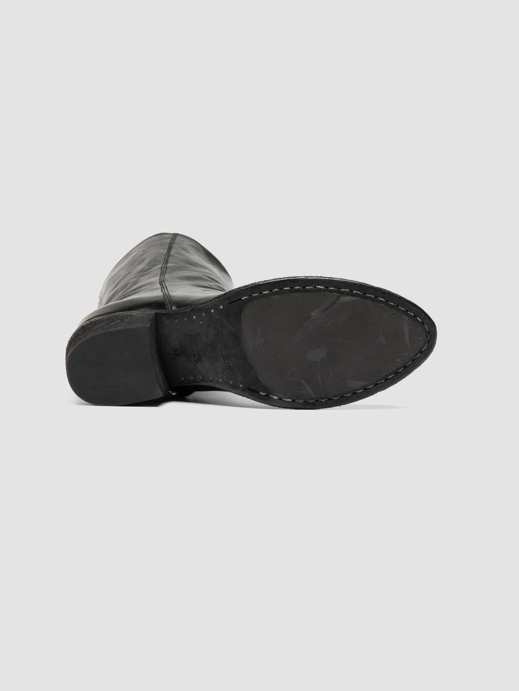 WADE 014 - Black leather Zip Boots - image 5,side view