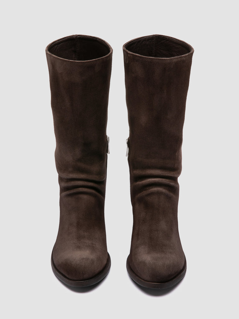 WADE 014 - Brown Suede Zip Boots