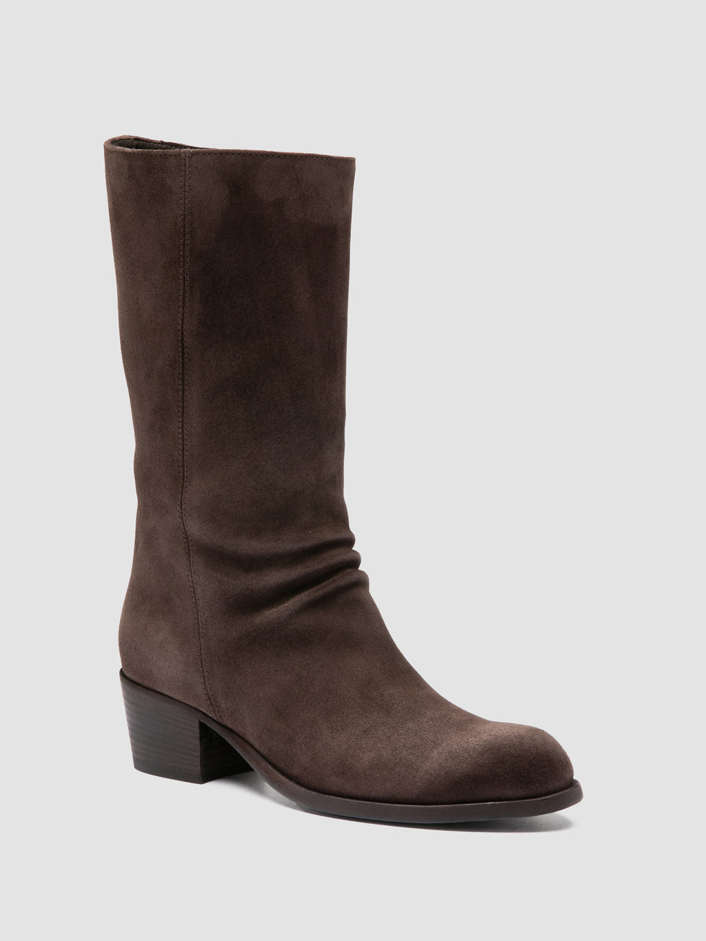 WADE 014 - Brown Suede Zip Boots - image 3,side view