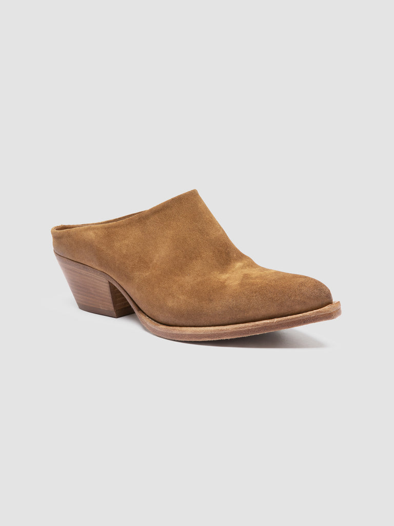 WANDA DD 101 - Brown Suede Mule Sandals