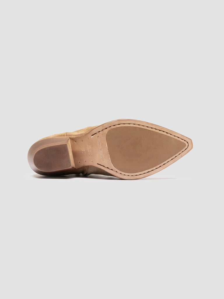 WANDA DD 103 - Stivali con Zip in Pelle Scamosciata Marrone
