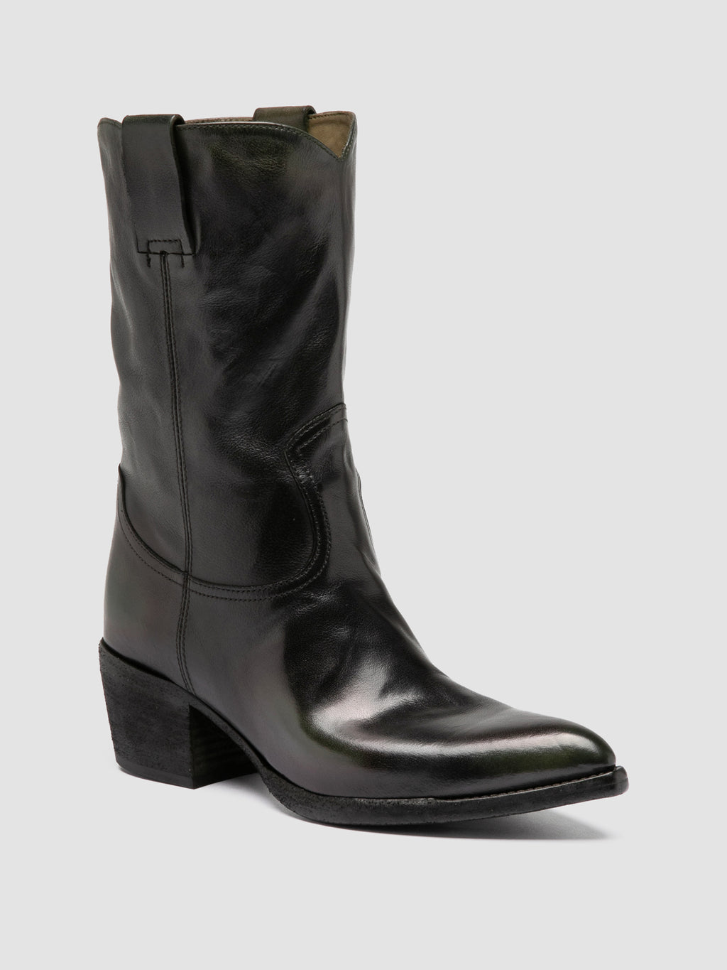 WANDAL DD/104 - Black Leather Zip Boots - image 3,side view