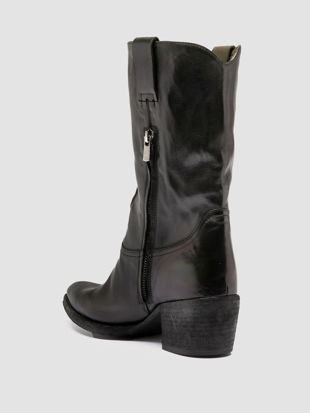 WANDAL DD/104 - Black Leather Zip Boots - image 4,side view