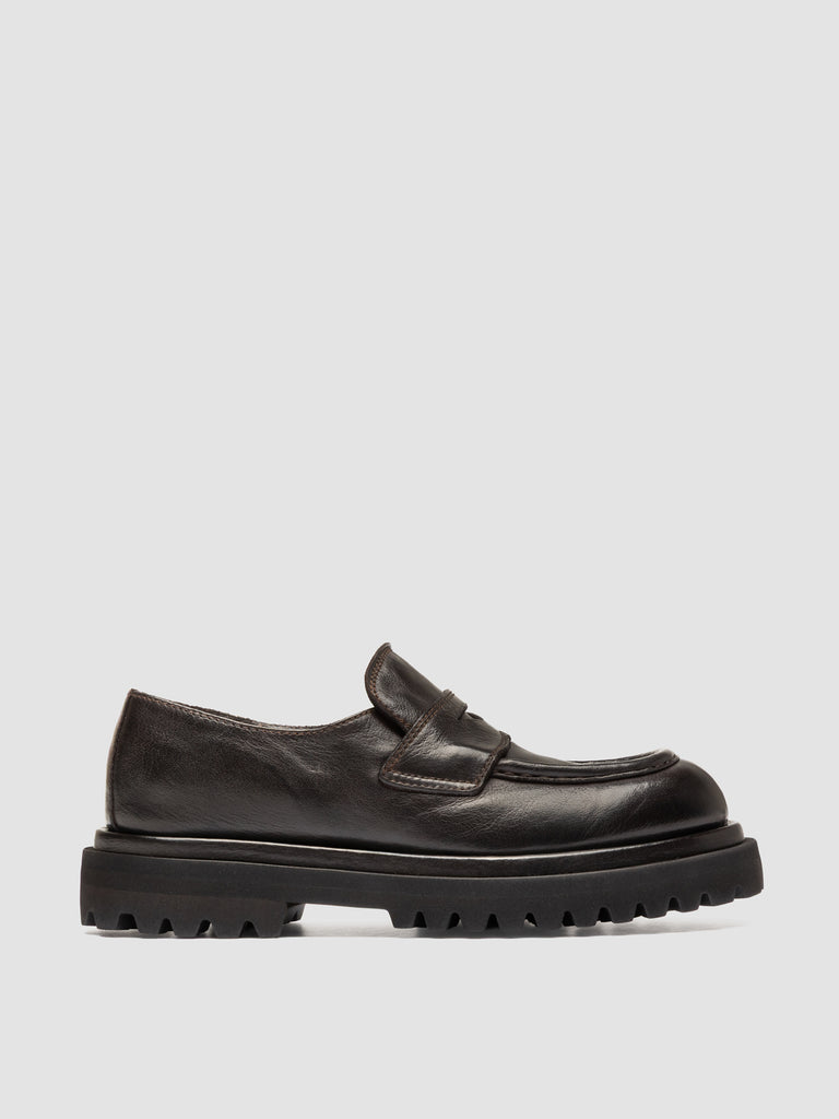 WISAL DD 101 - Brown Leather Penny Loafers