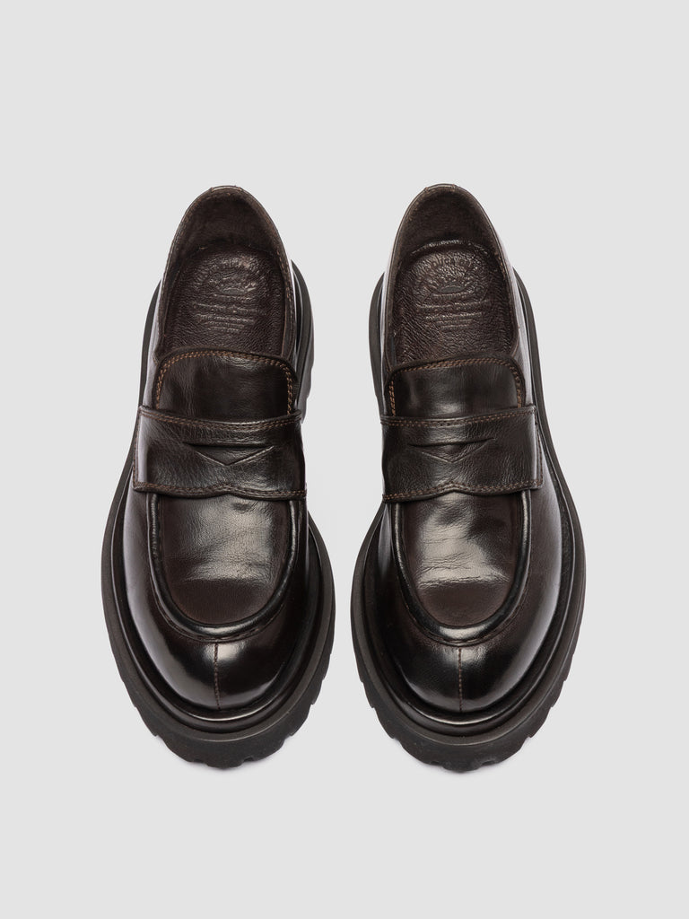 WISAL DD 101 - Mocassini Penny in Pelle Marrone