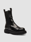 WISAL DD 107 - Stivaletti Chelsea in Pelle Nera - thumb image 3,side view