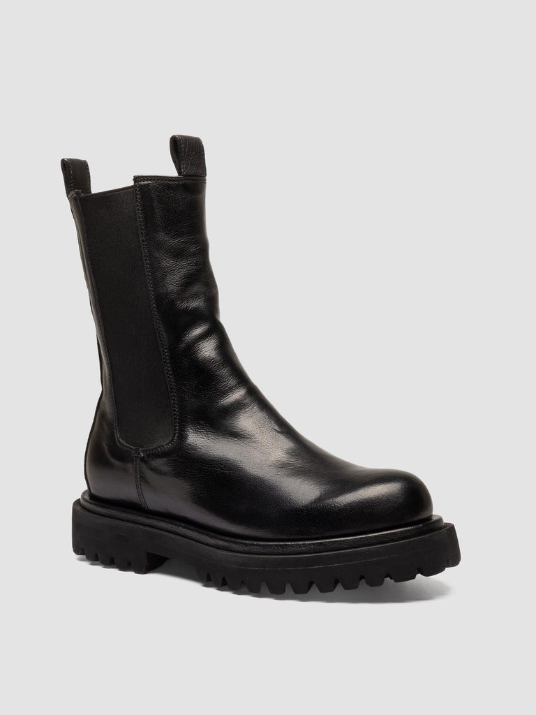 WISAL DD 107 - Stivaletti Chelsea in Pelle Nera