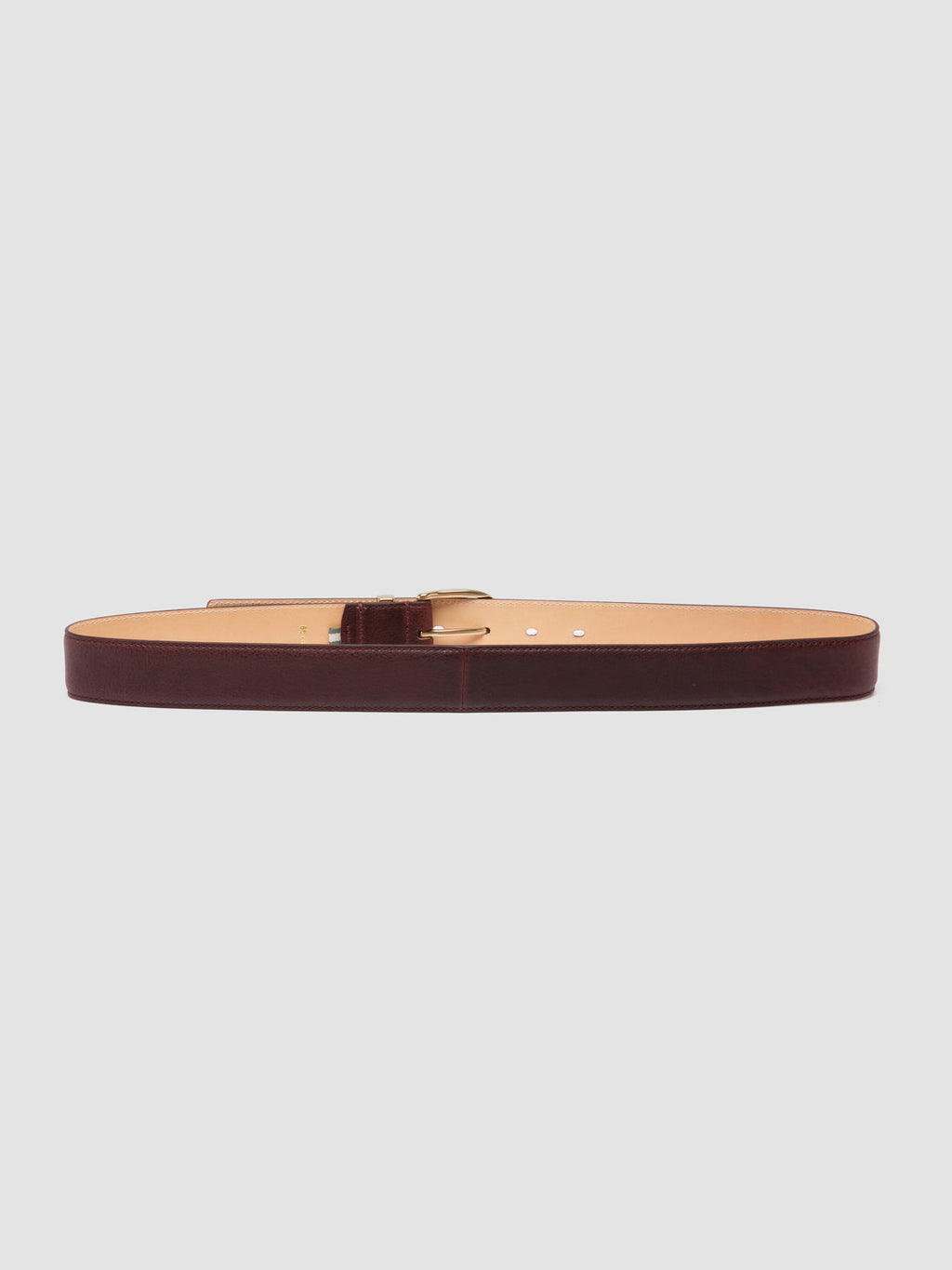 OC STRIP 100 - Cintura in Pelle Bordeaux - image 3,side view