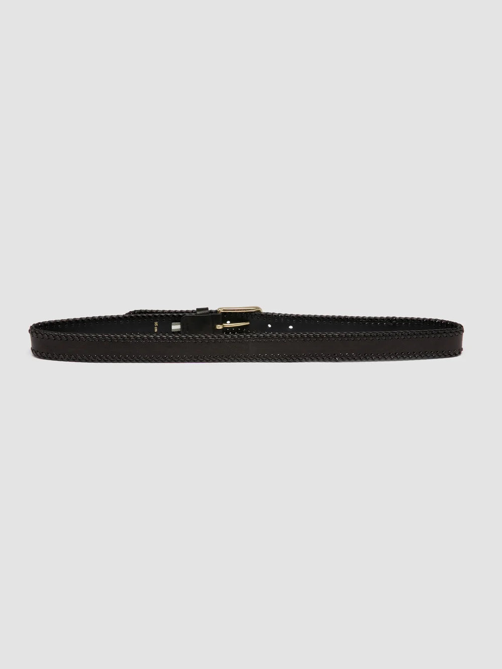 OC STRIP 108 - Black Leather Belt - image 3,side view
