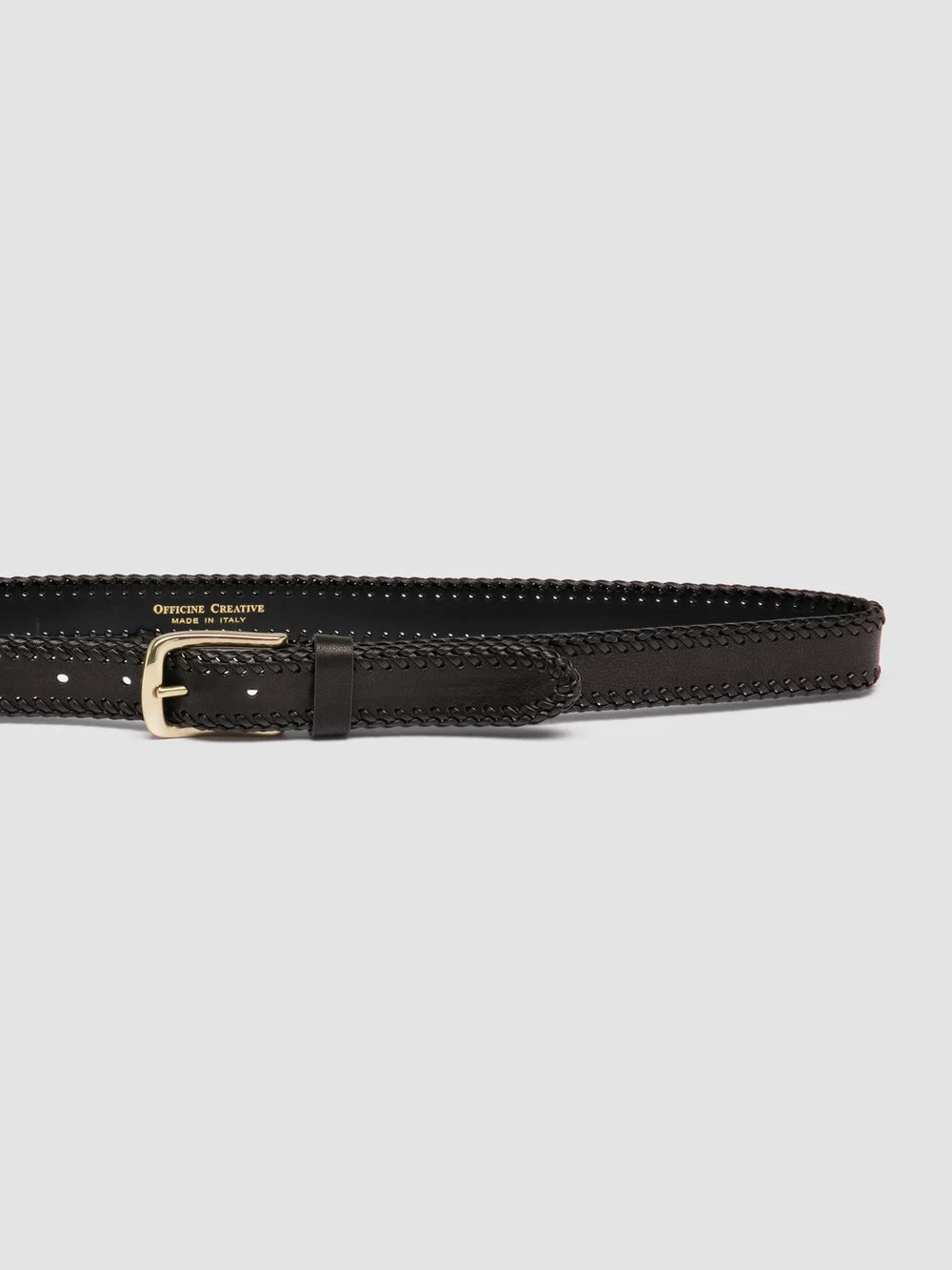 OC STRIP 108 - Black Leather Belt - image 4,side view