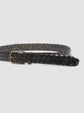 OC STRIP 21 - Cintura in Pelle Intrecciata Nera - thumb image 4,side view