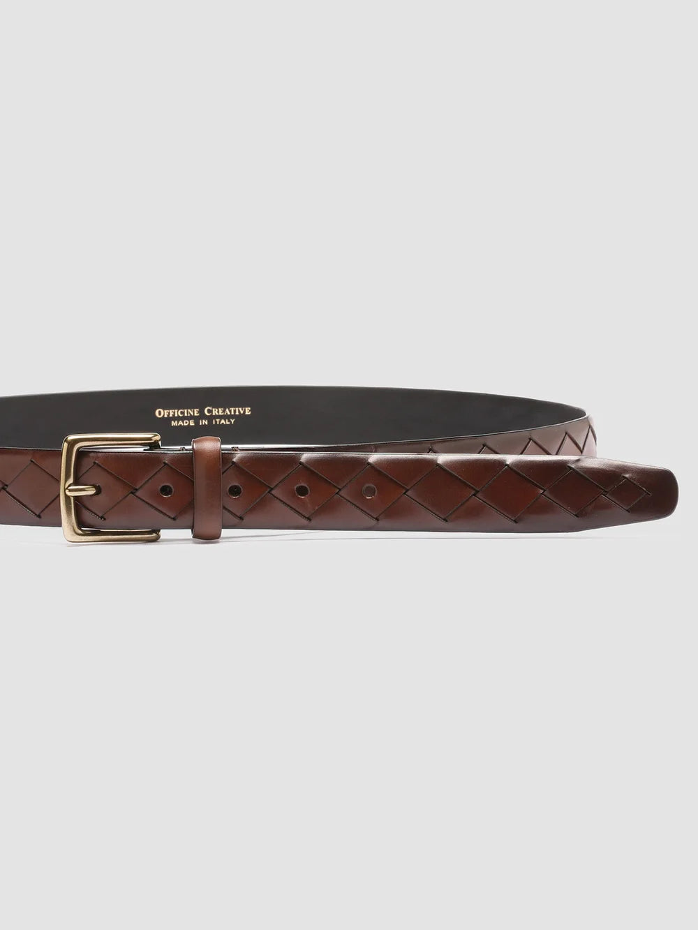 OC STRIP 29: Men's Brown Leather Belt Officine Creative - 4