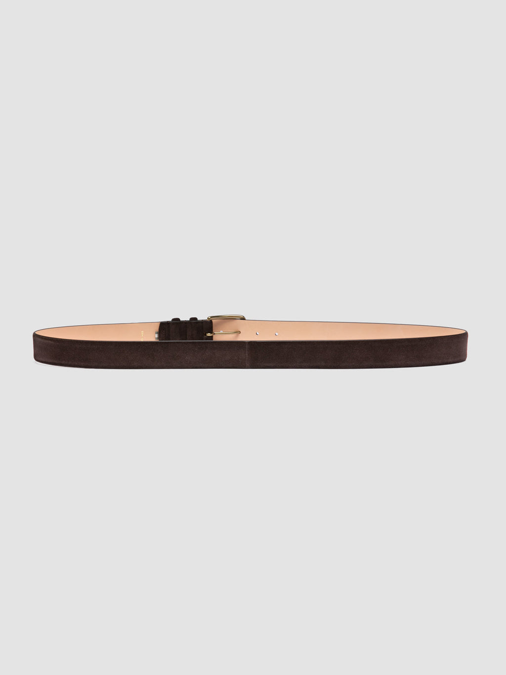 OC STRIP 33 - Cintura in Pelle Scamosciata Marrone - image 3,side view