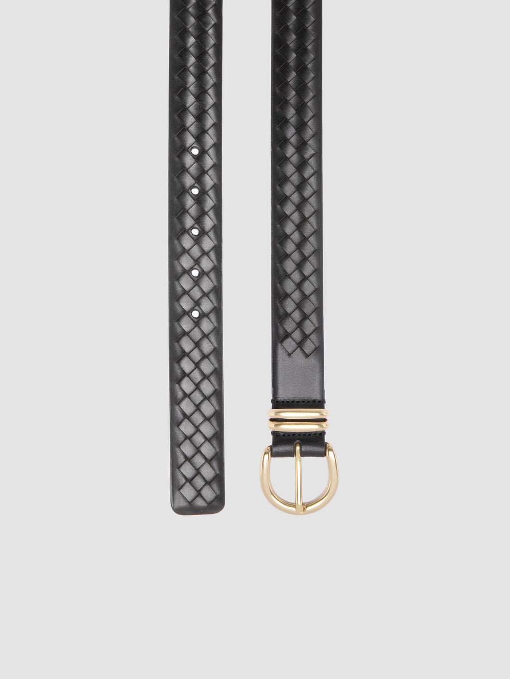 OC STRIP 46 - Cintura in Pelle Nera - image 2,side view