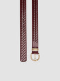 OC STRIP 46 - Cintura in Pelle Bordeaux - thumb image 2,side view