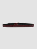 OC STRIP 46 - Cintura in Pelle Bordeaux - thumb image 3,side view