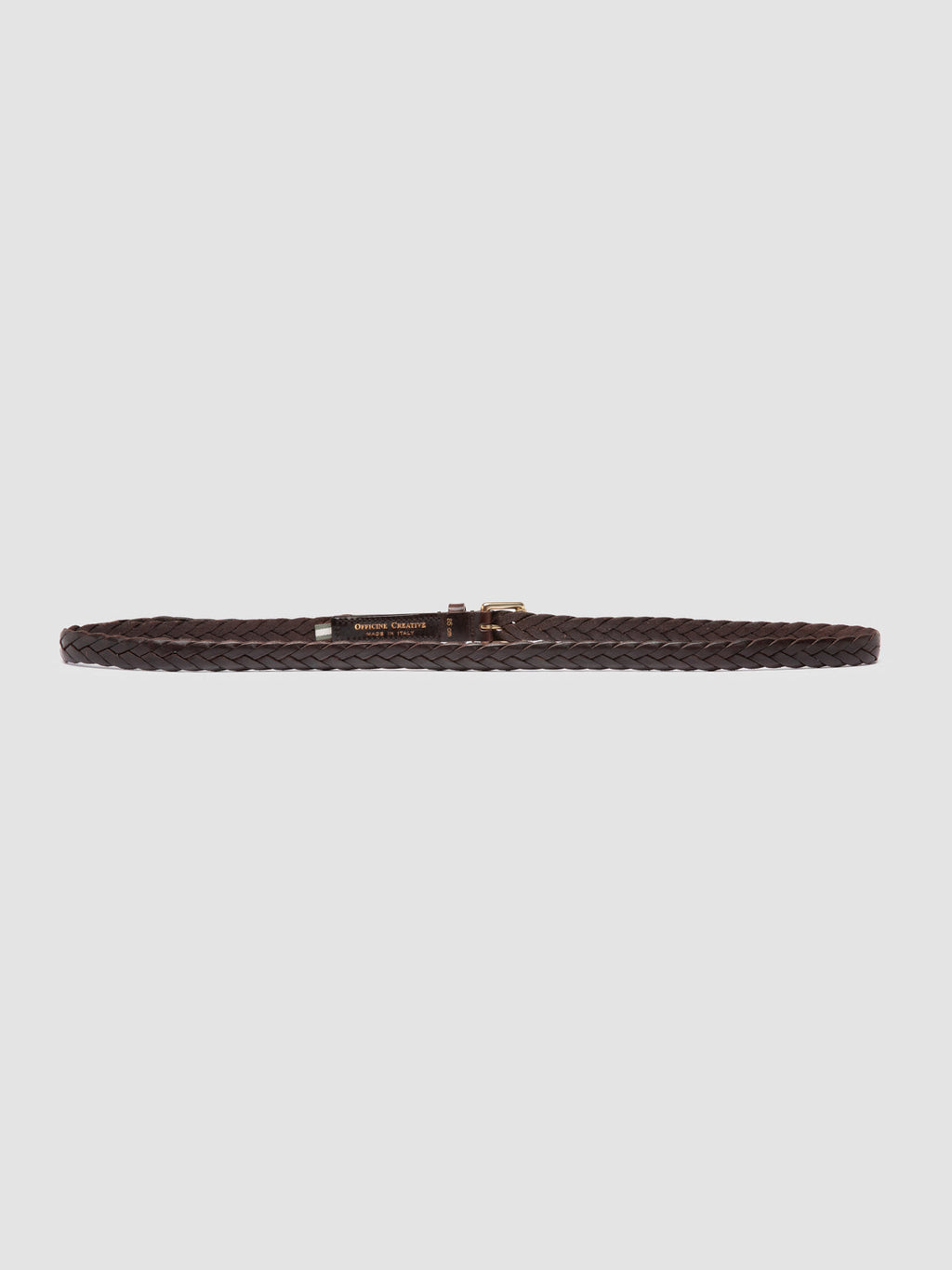 OC STRIP 064 - Cintura in Pelle Intrecciata Marrone - image 3,side view