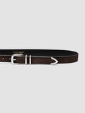 OC STRIP 074 - Cintura in Pelle Scamosciata Marrone - thumb image 4,side view