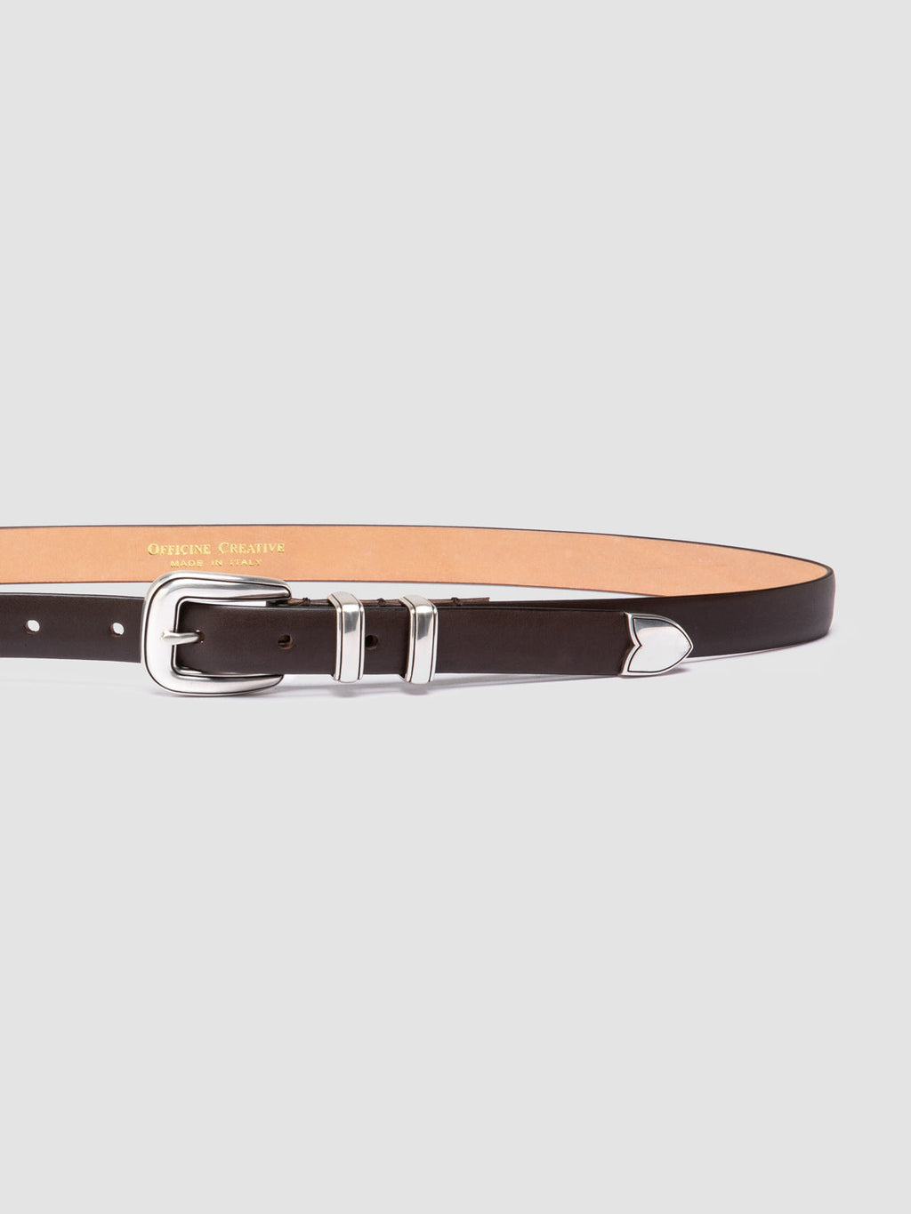 OC STRIP 091 - Cintura in Pelle Marrone - image 4,side view