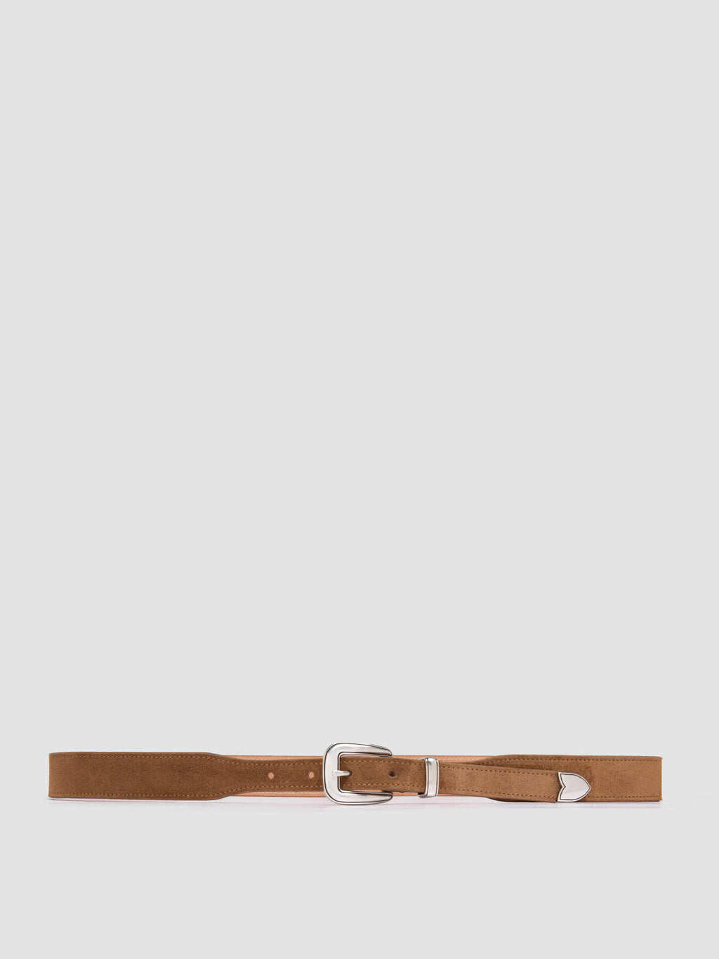 OC STRIP 092 - Cintura in Pelle Scamosciata Marrone - image 1,side view