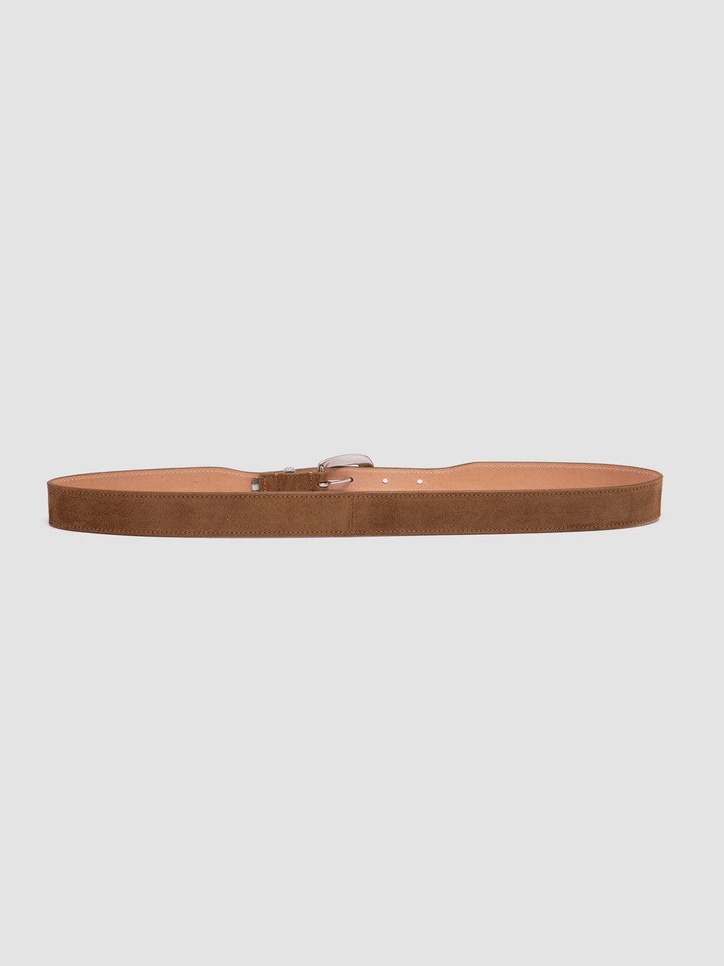 OC STRIP 092 - Cintura in Pelle Scamosciata Marrone - image 3,side view