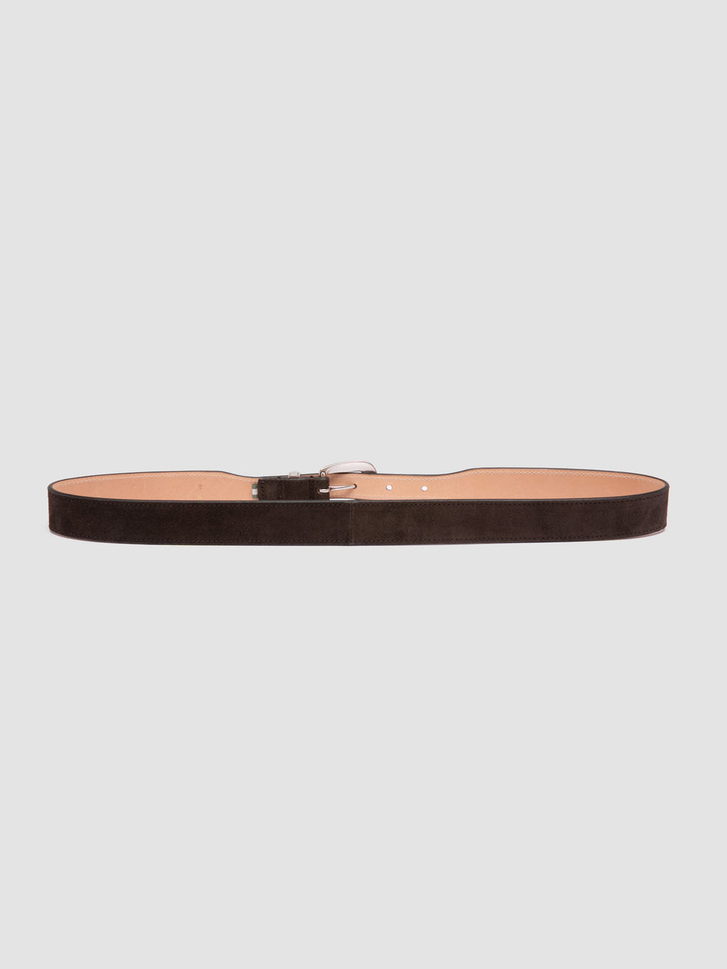 OC STRIP 092 - Cintura in Pelle Scamosciata Marrone - image 3,side view