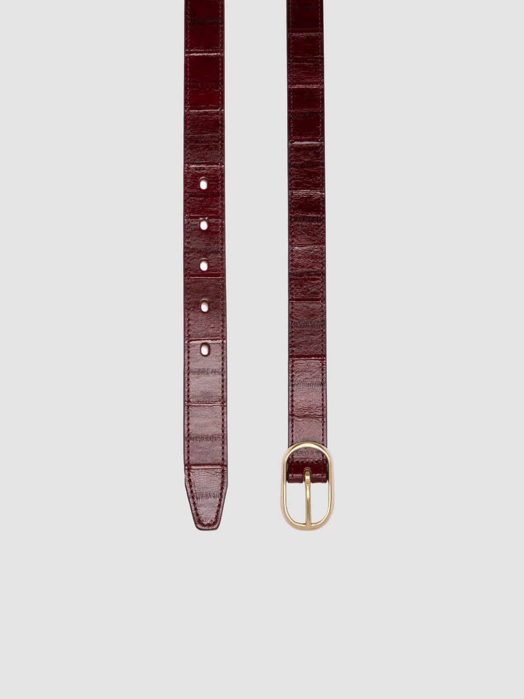 OC STRIP 099 - Cintura in Pelle Bordeaux - image 2,side view