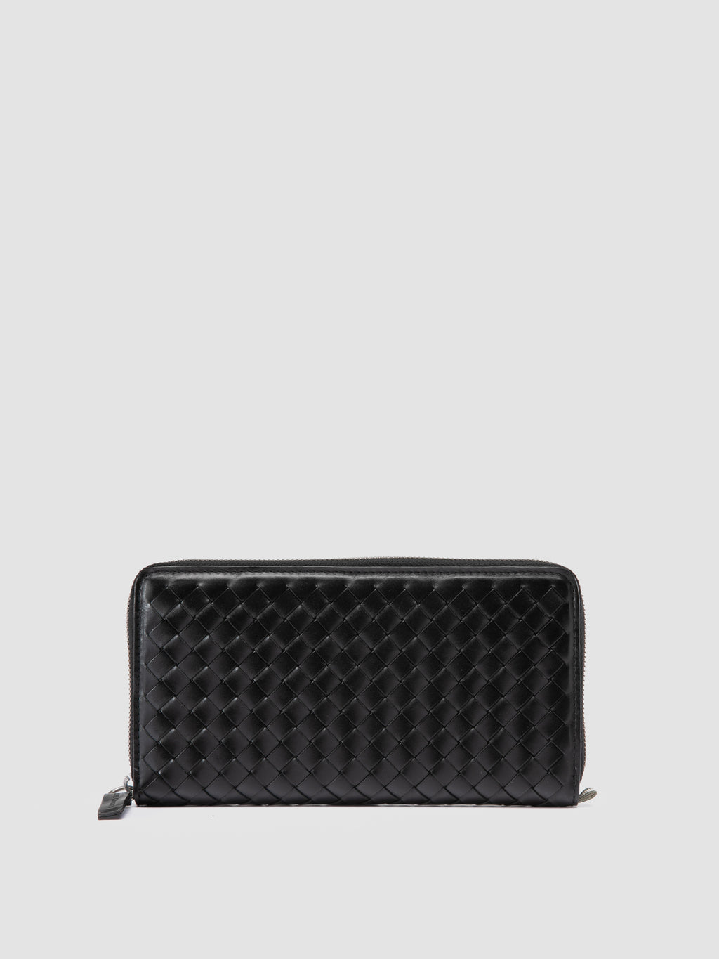 BOUDIN 126 - Black Leather Woven Wallets - image 1,side view