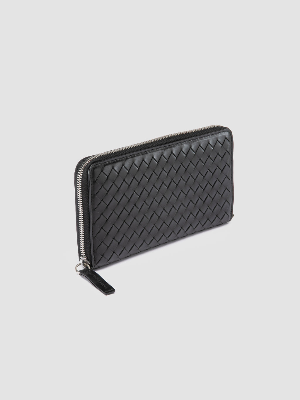 BOUDIN 126 - Black Leather Woven Wallets - image 3,side view