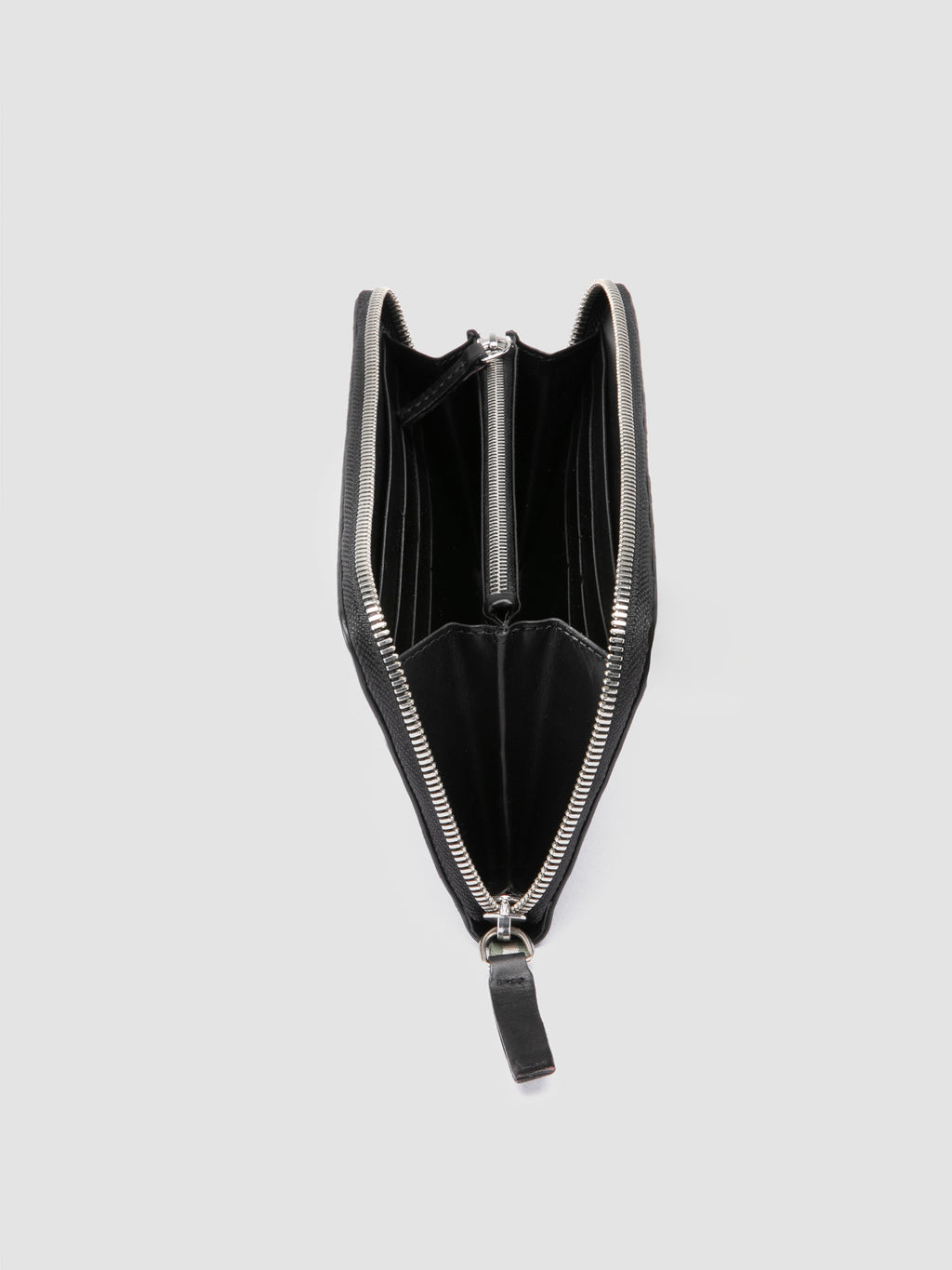 BOUDIN 126 - Black Leather Woven Wallets - image 4,side view