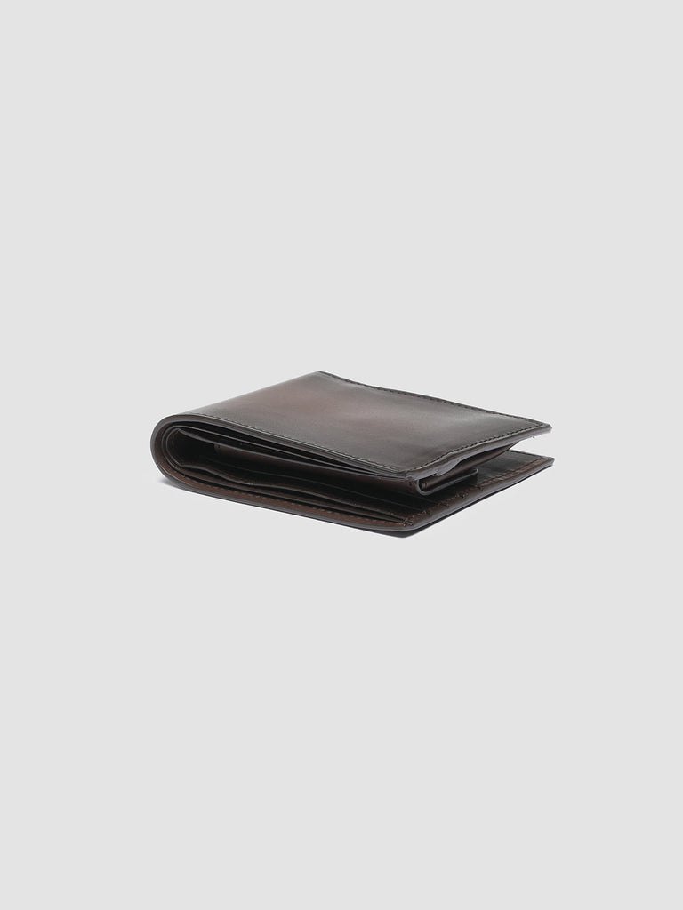 BOUDIN 02 - Portafoglio Bifold in Pelle Marrone